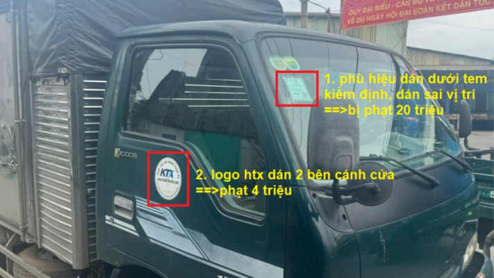 Mức phạt lỗi phù hiệu xe kinh doanh vận tải năm 2025